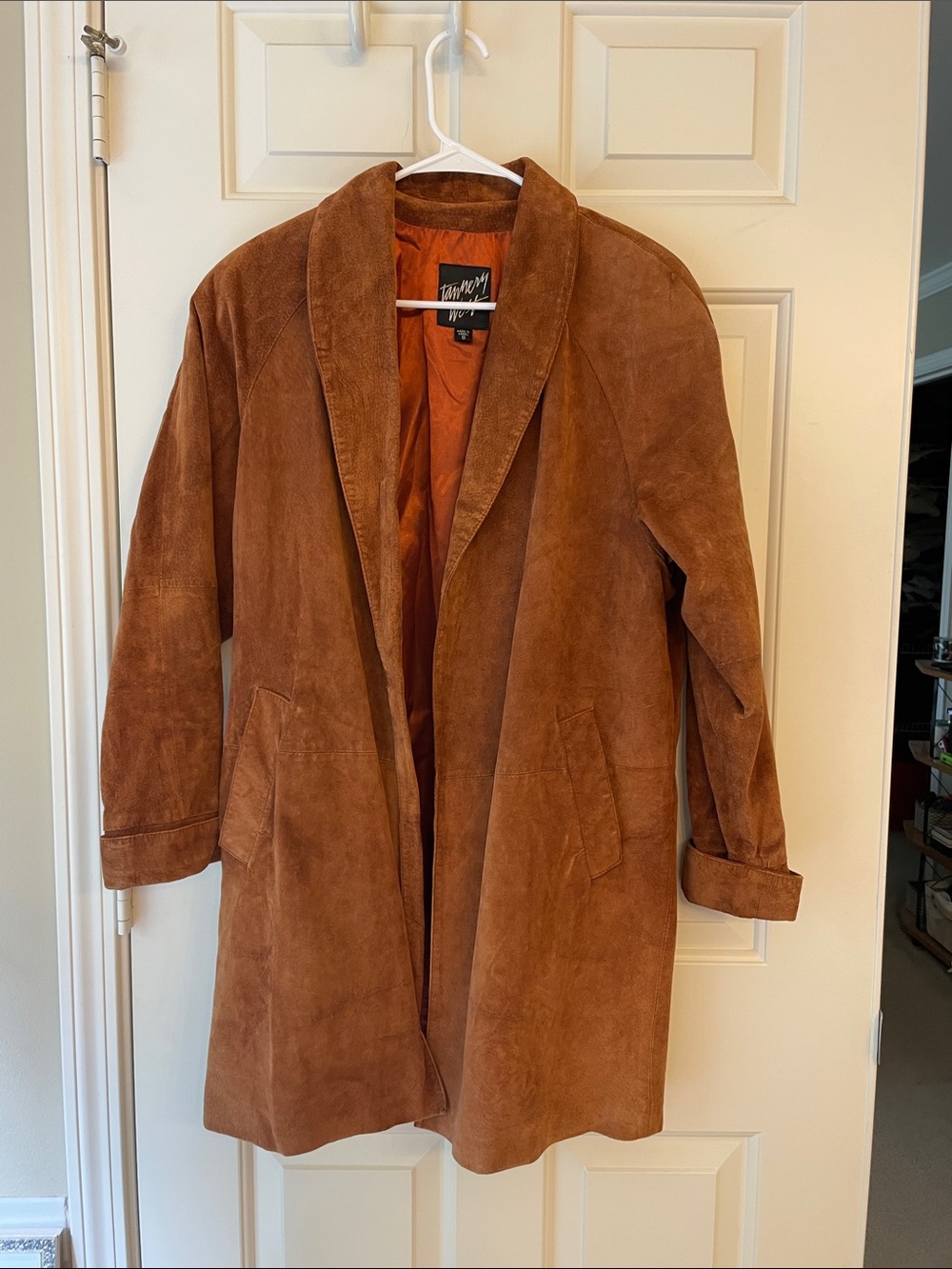 Tannery West brown vintage suede coat Small